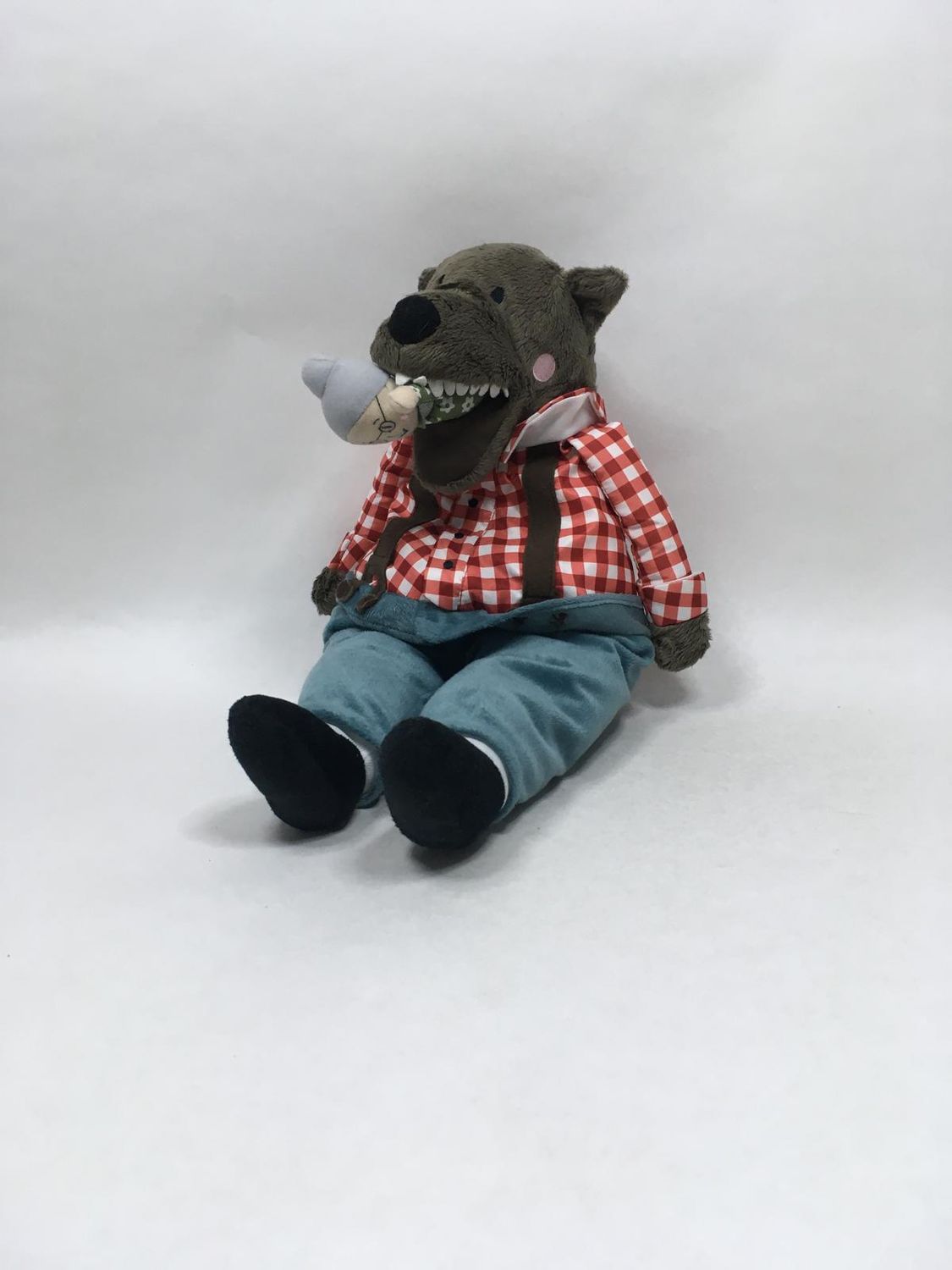 Wolf mit Oma Rotkäppchen stehend 48 cm Mega Sammlerstück ( beliebt )