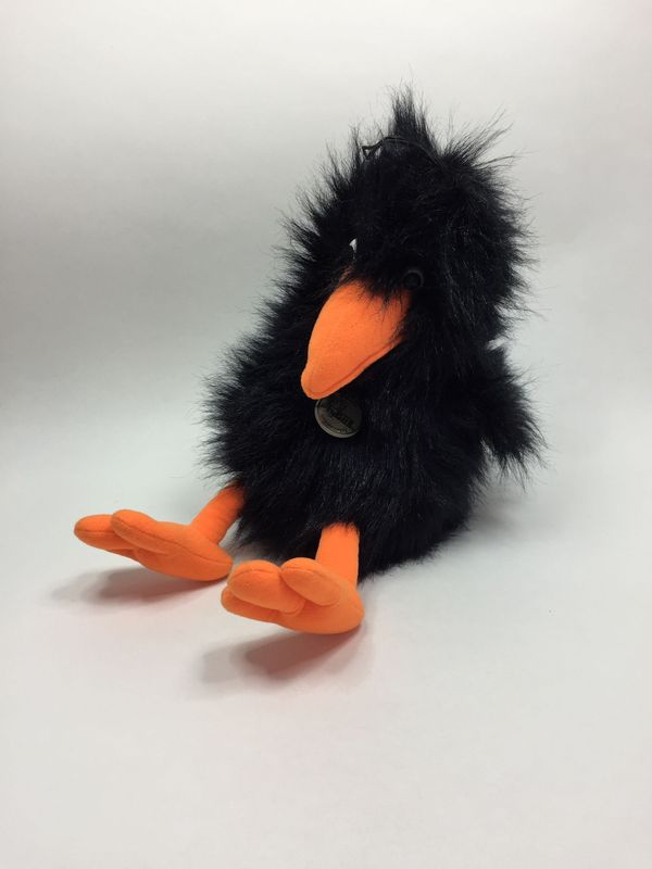 Rabe Förster Stofftier stehend 40 cm Sammlerstück