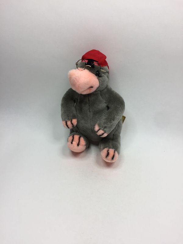 Maulwurf Steiner von Hand gefertigt stehend 27 cm Rarität Neuwertig mit Etikett