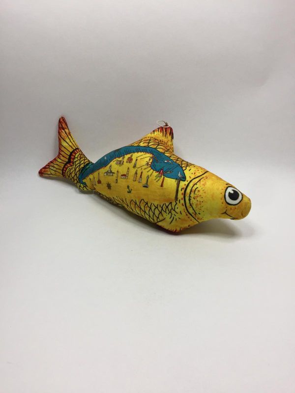 Fisch Knuffel liegend 45 cm sehr selten