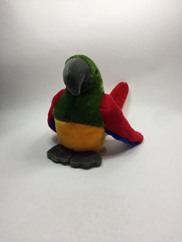 Papagei XL Uni-Toys stehend 35 cm selten