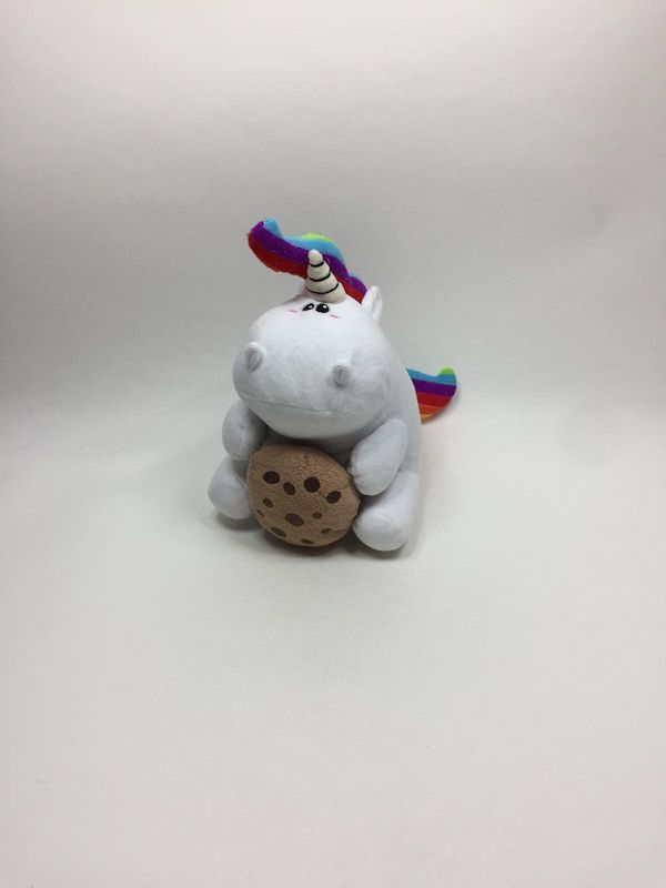 Einhorn Pummeleinhorn mit Keks sitzend 28 cm Sammlerstück