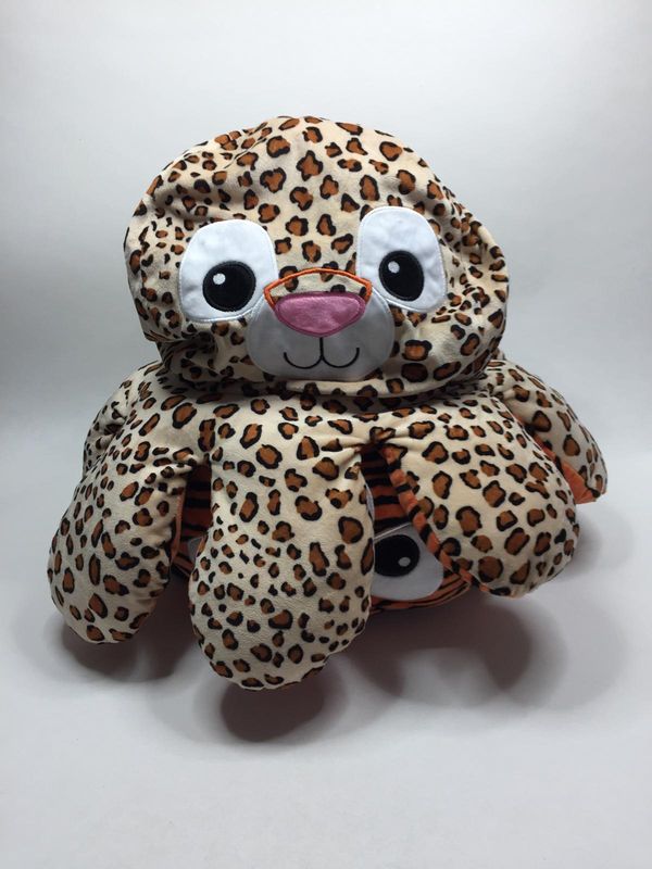 Tiger / Leopard / Krake, Tintenfisch, Oktopus Wendbar XL Whitehouse liegend 48 cm Neuwertig mit Etikett