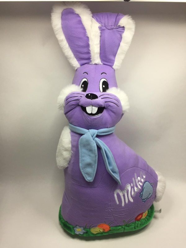 XXL Hase Milka Kraft Food stehend 78 cm 1,305 kg Sammlerstück