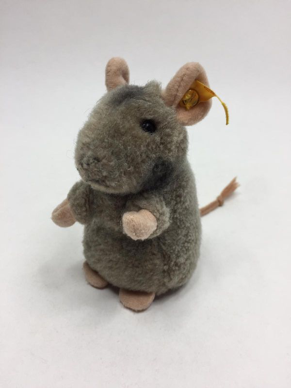 Steiff Maus Piff 056222 mit Knopf und Fahne stehend 10 cm selten