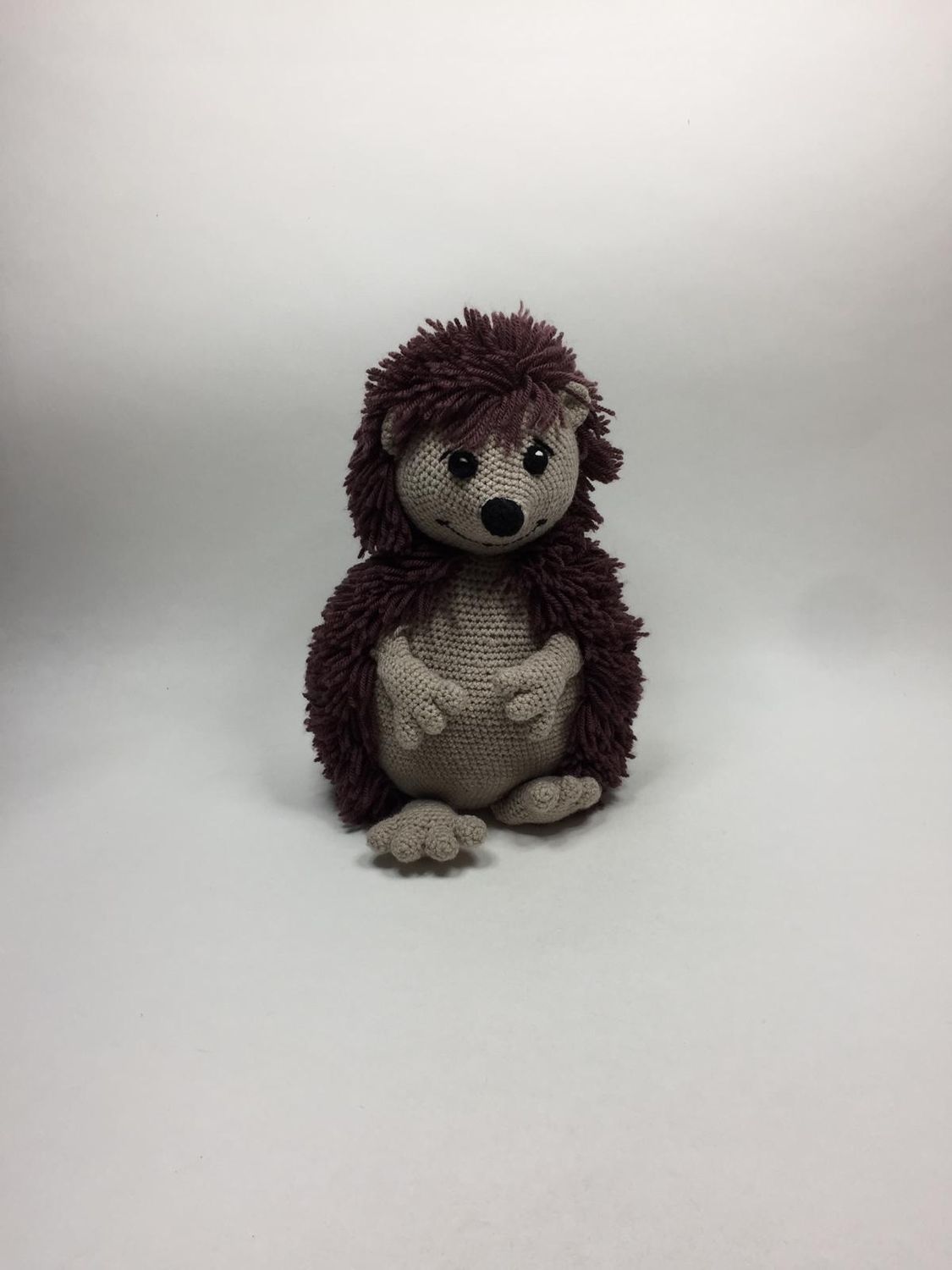 Igel Türstopper Handarbeit Knuffel stehend 33 cm Unikat