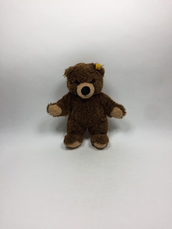 Steiff Teddy Molly 021701 mit Knopf und Fahne stehend 30 cm sehr selten