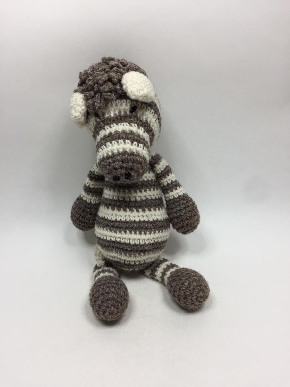 Zebra Handarbeit Knuffel stehend 40 cm Unikat