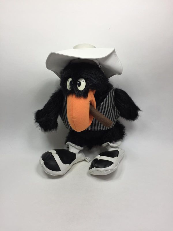 Rabe Plüco stehend 40 cm Rarität