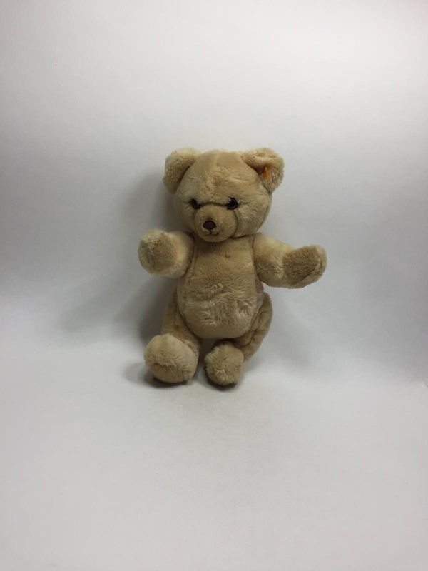Steiff Teddy Petsy 012280 mit Knopf und Fahne stehend 38 cm Mega Rarität