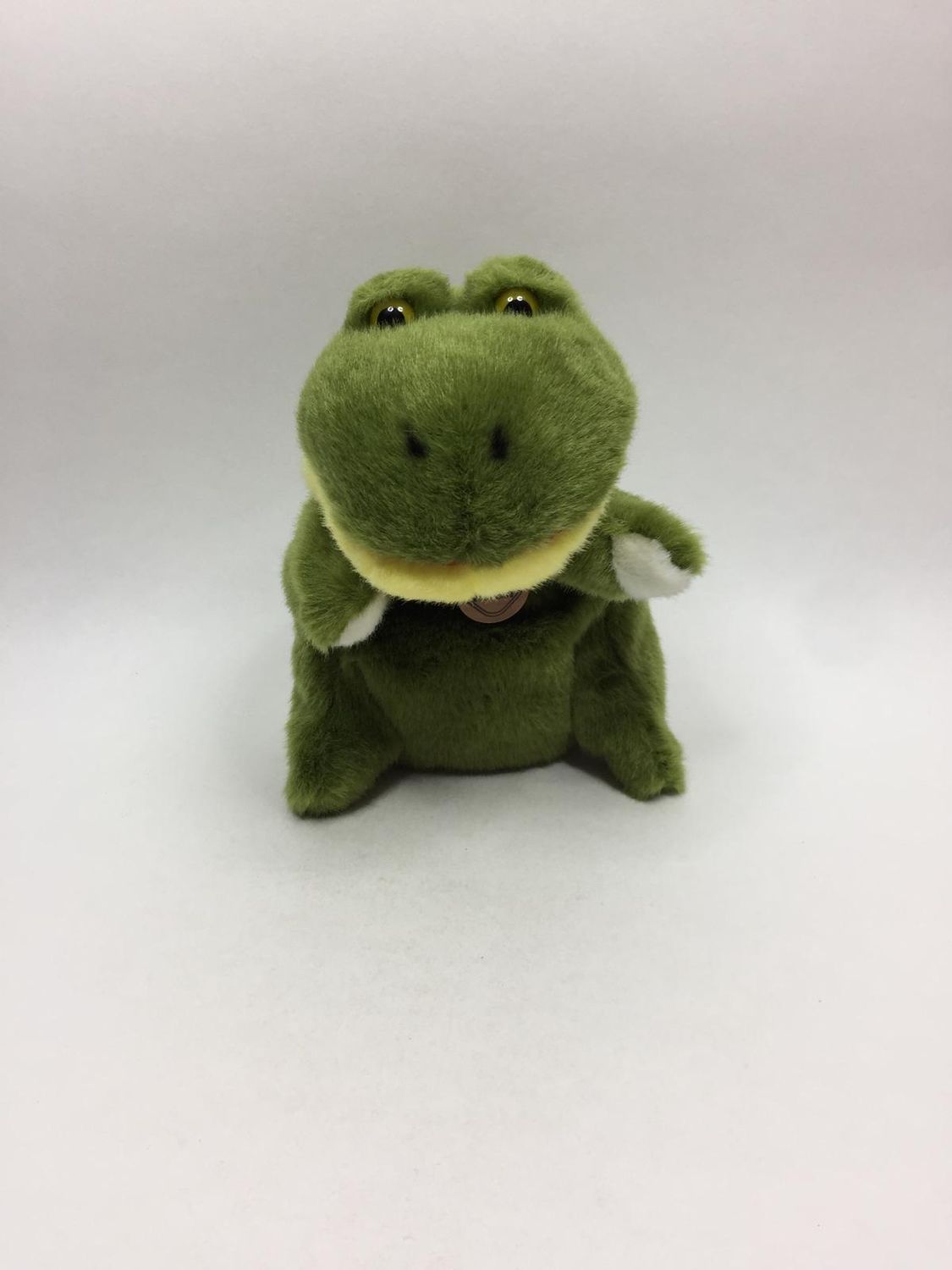 Frosch Handpuppe Bauer stehend 28 cm selten