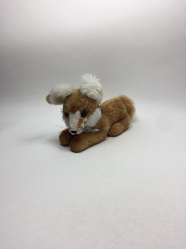 Fuchs Knuffel vermutlich Steiff liegend 38 cm Sammlerstück