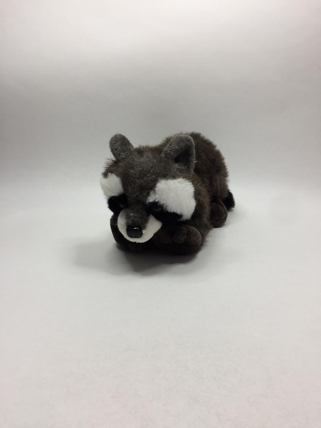 Waschbär Knuffel liegend 55 cm selten