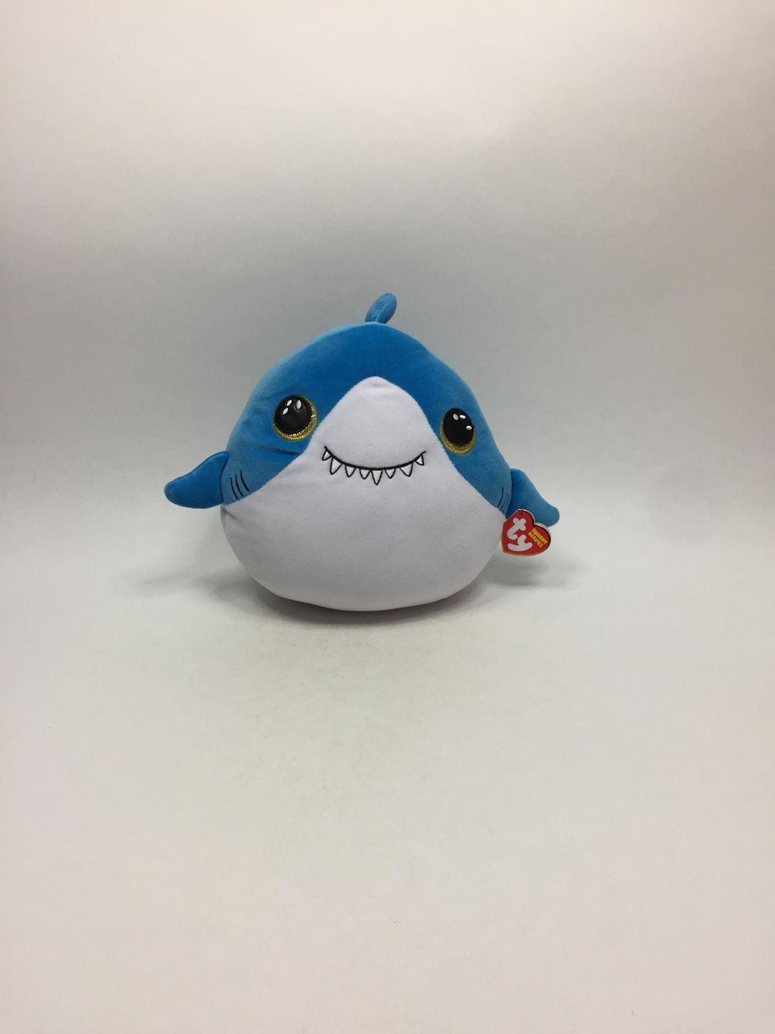 TY Squish-a-Boo Hai Finsley stehend 25 cm Neuwertig mit Etikett