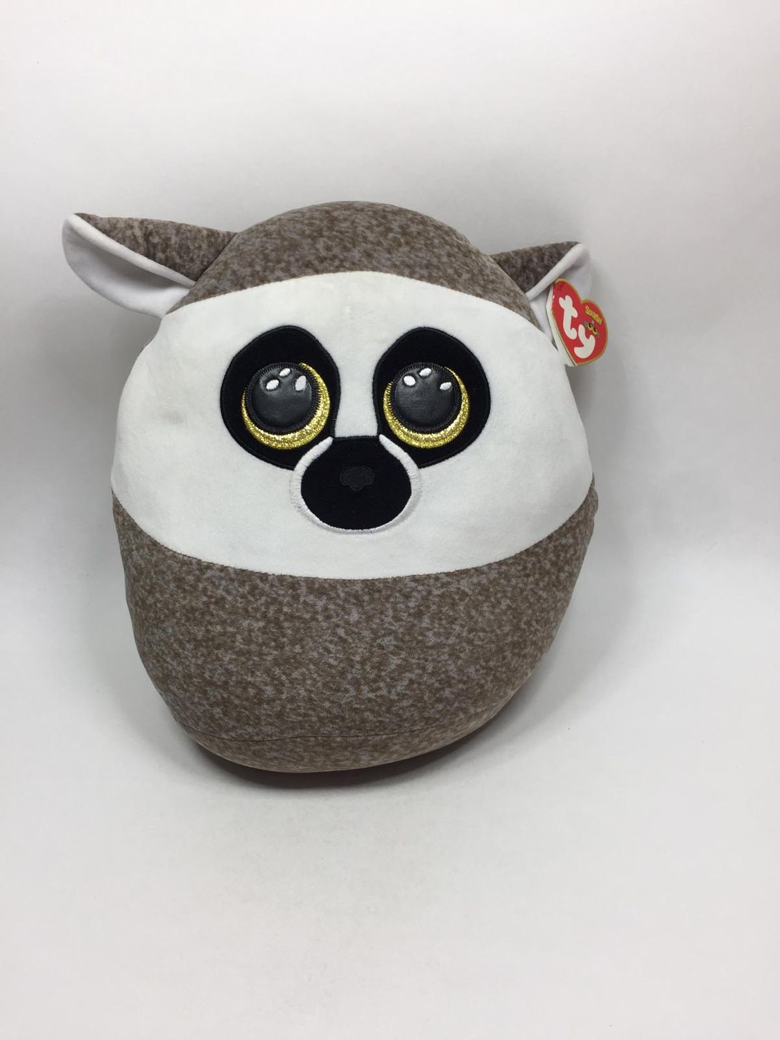 TY Squish-a-Boo Beanie Affe Lemur Linus stehend 35 cm Mega Sammlerstück Neuwertig mit Etikett