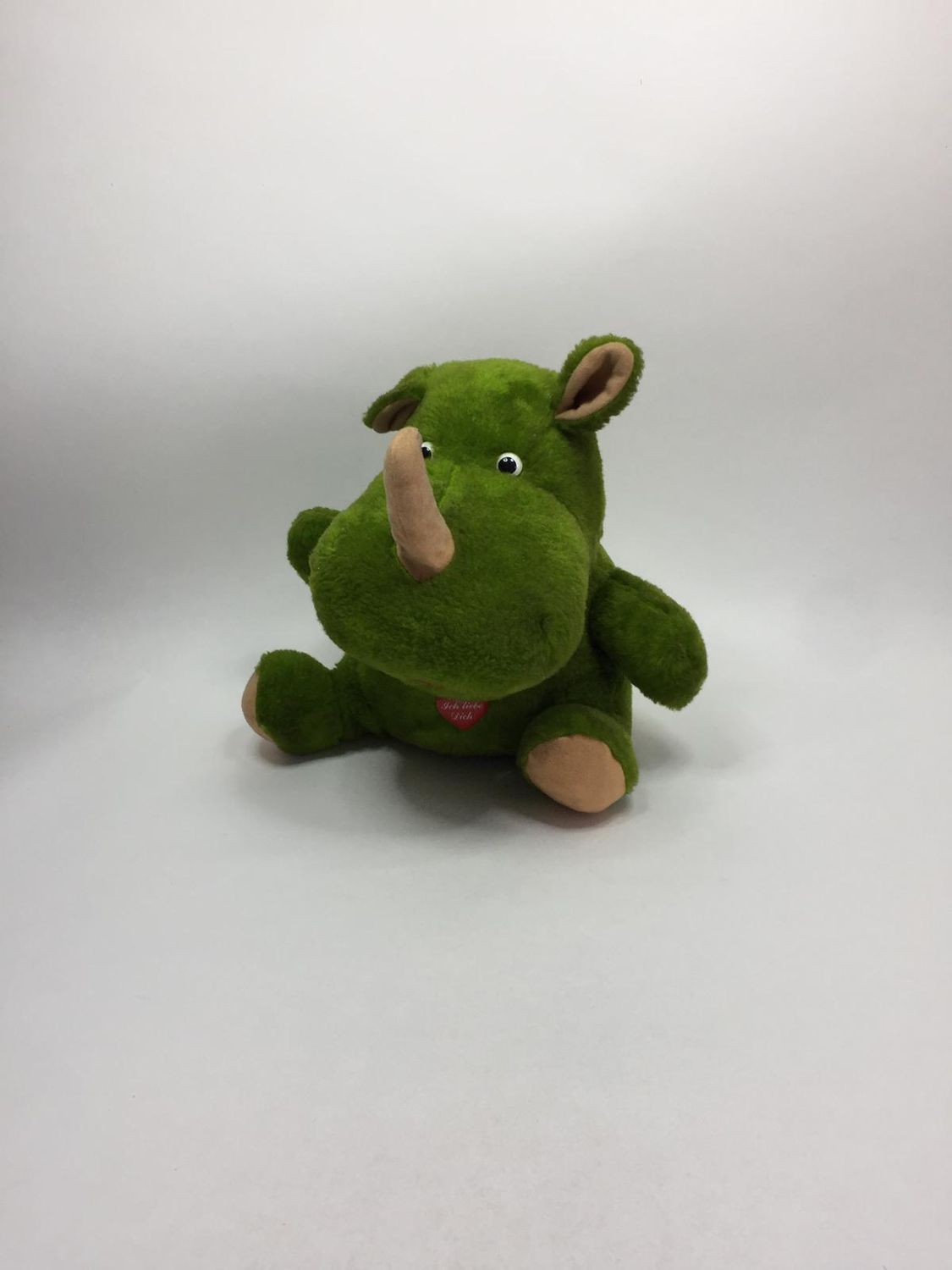 Nashorn Knuffel sitzend 30 cm sehr selten