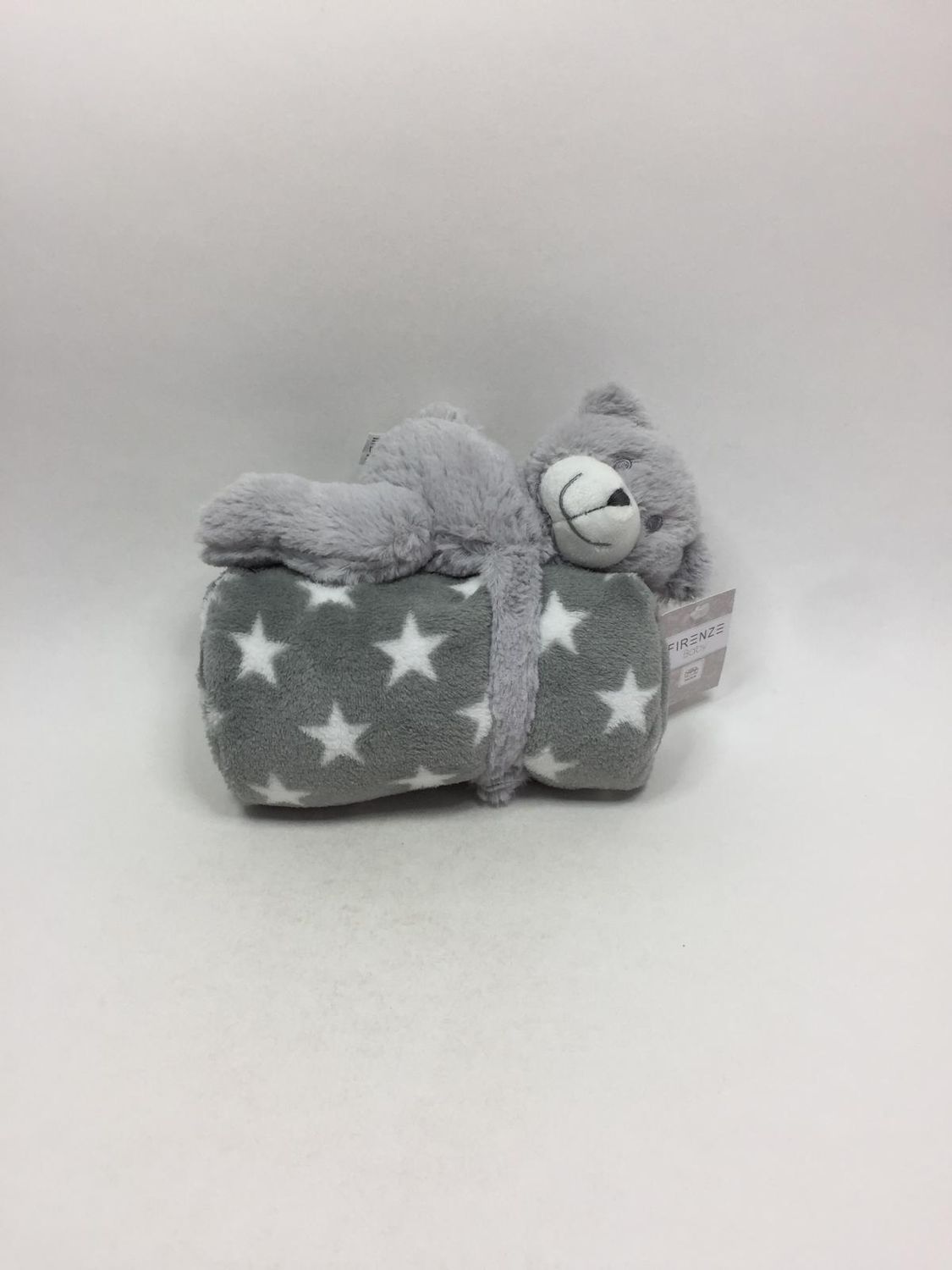 Teddy Cepewa mit Kuscheldecke liegend 20 cm selten mit Etikett