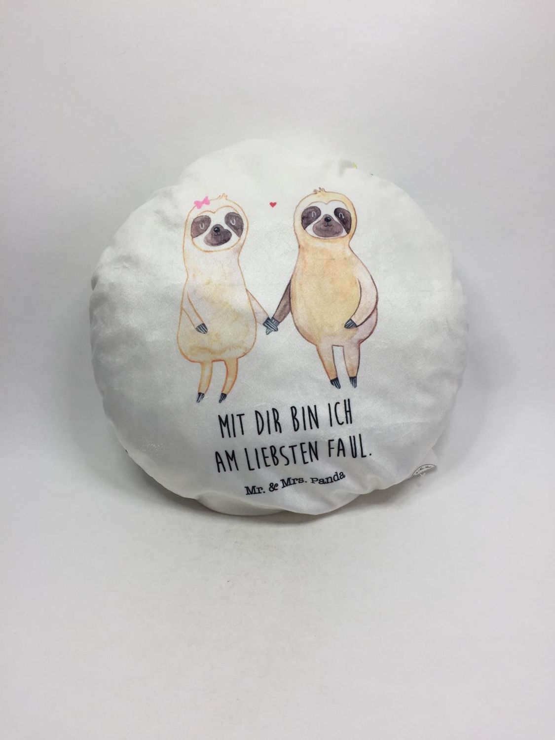 Deko Kissen Faultier Panda Liebe stehend 35*35 cm Sammlerstück