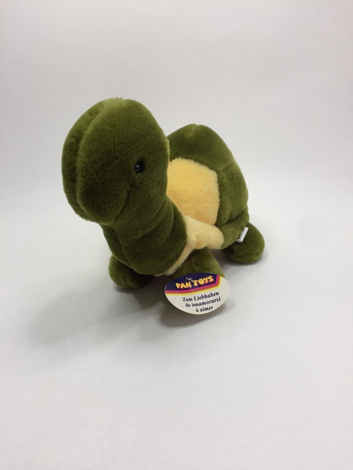 Schildkröte Pan Toys liegend 30 cm Sammlerstück mit Etikett