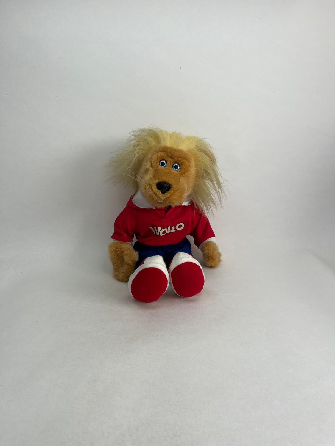 Wollo Wichtig Löwe Maskottchen Sat.1 stehend 45 cm Vintage Sammlerstück