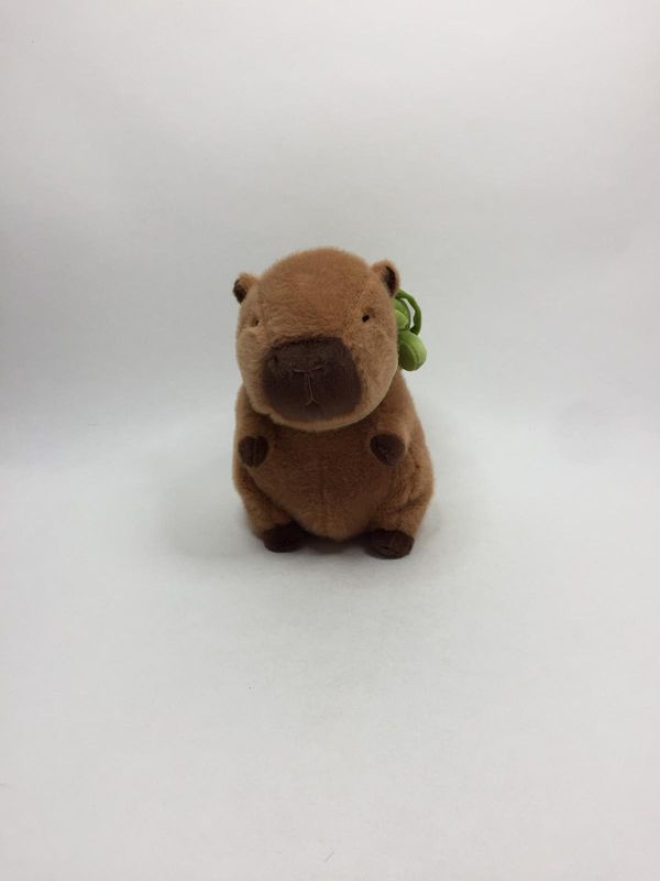 Schwein Wasserschwein Capybara mit Schildkrötenrucksack Knuffel stehend 25 cm Sammlerstück