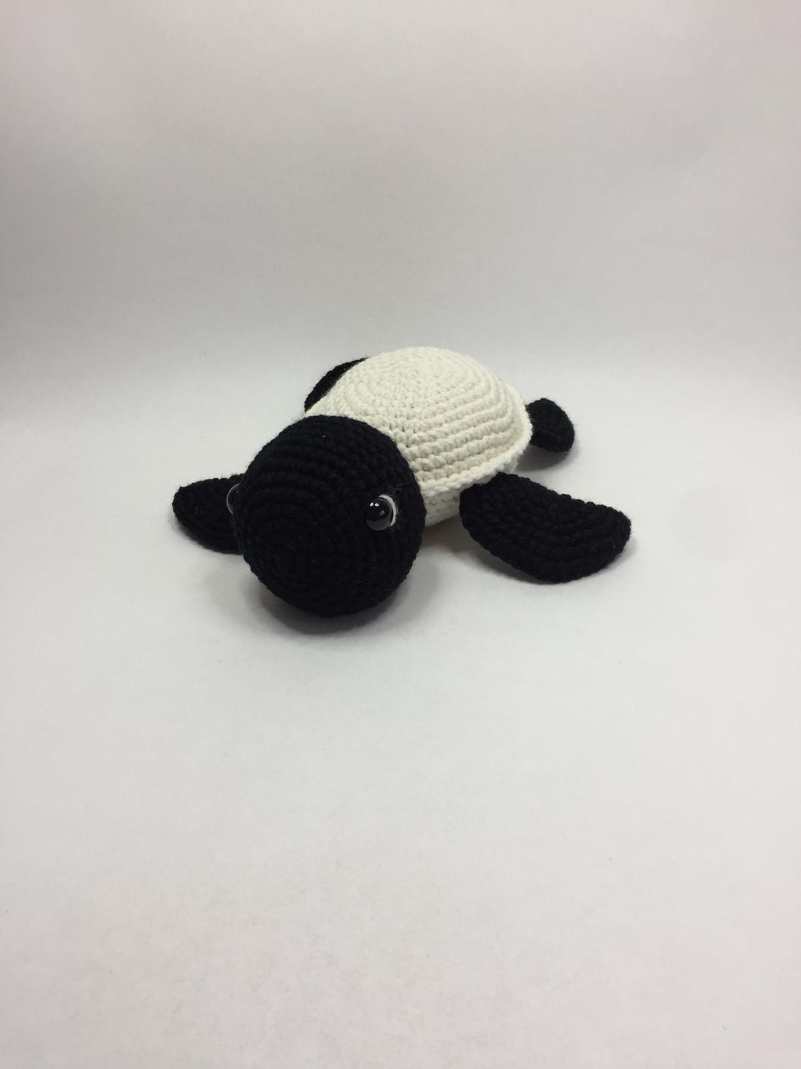 Schildkröte Handarbeit Knuffel liegend 35 cm Unikat