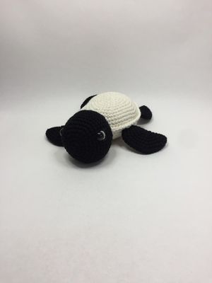 Schildkröte Handarbeit Knuffel liegend 35 cm Unikat