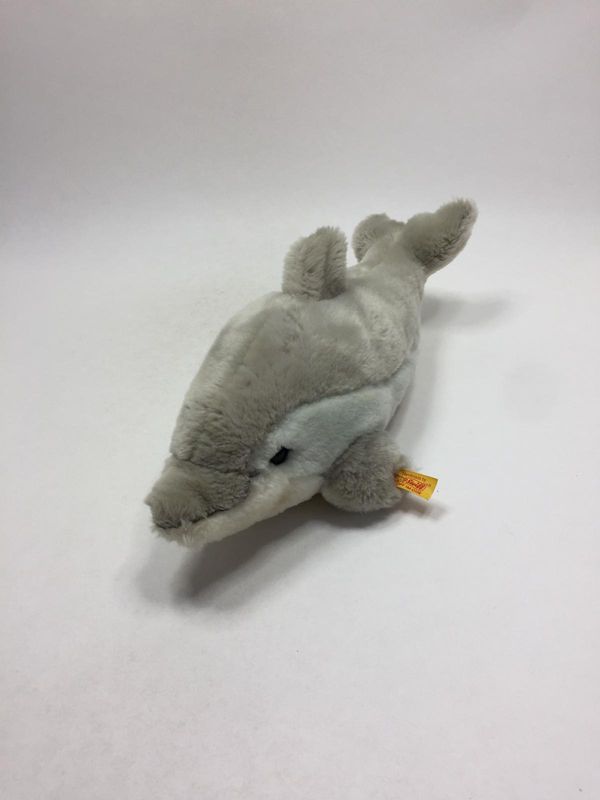 Steiff Delfin Cappy 063183 mit Knopf und Fahne liegend 35 cm selten