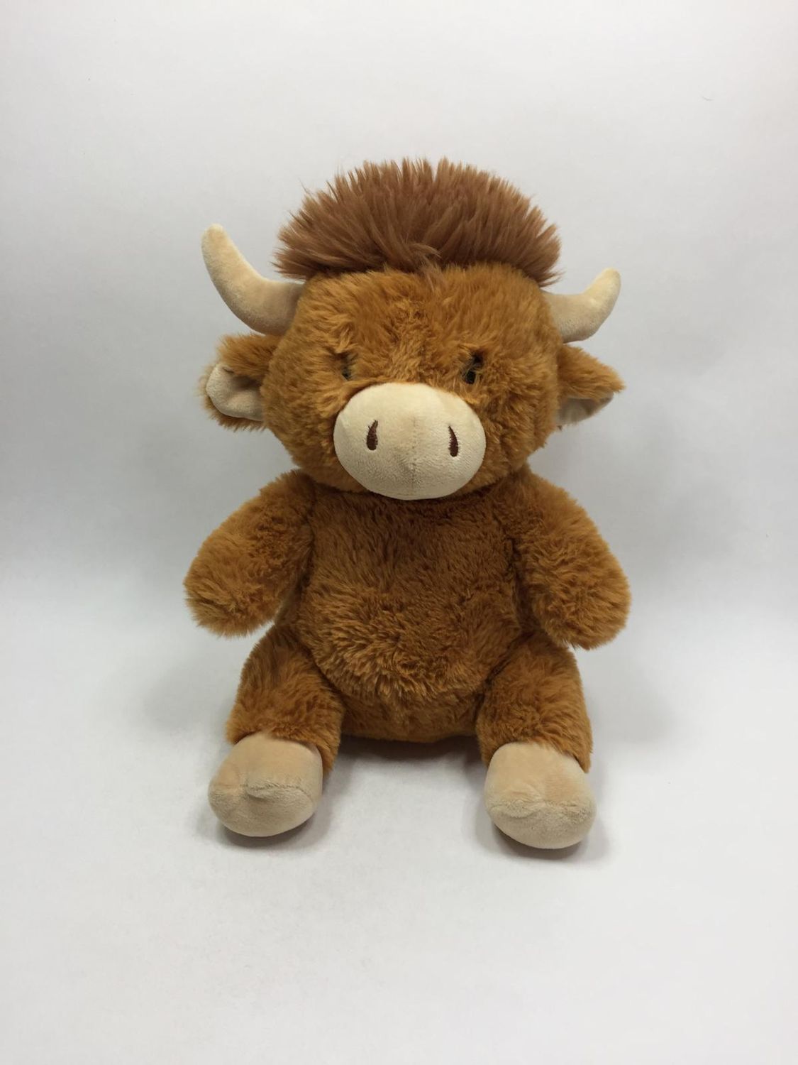 Schottisches Hochlandrind Büffel Kuh Stier Bison Action sitzend 35 cm Sammlerstück