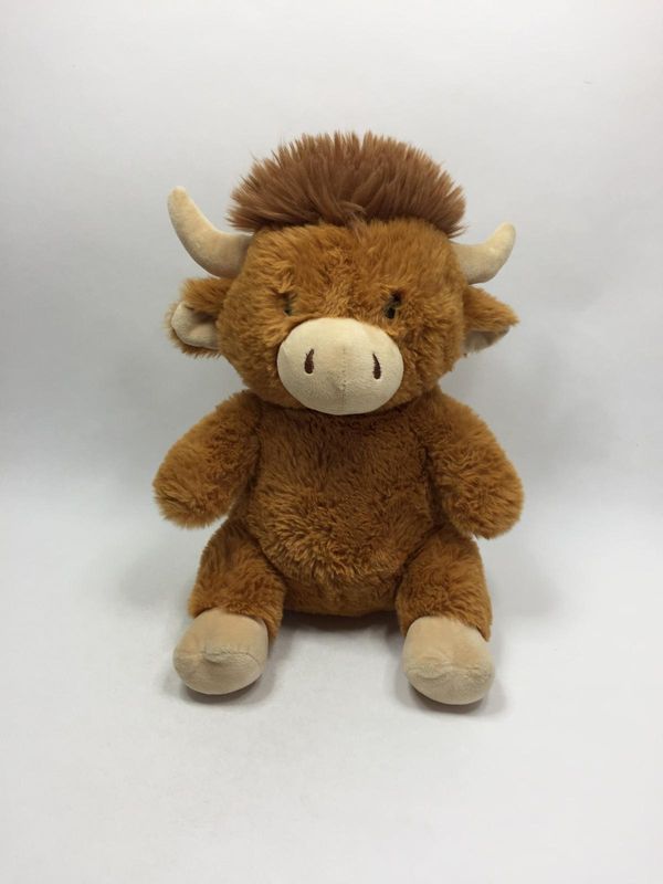 Schottisches Hochlandrind Büffel Kuh Stier Bison Action sitzend 35 cm Sammlerstück