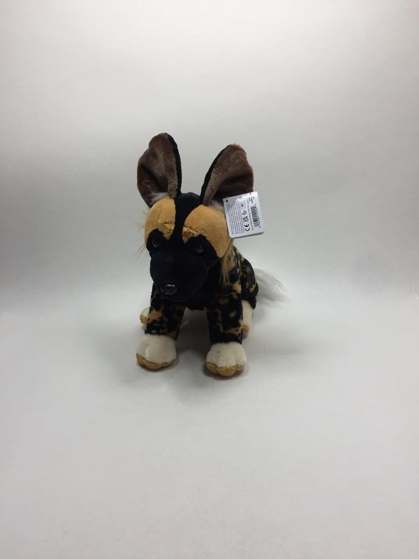 Hyäne Afrikanischer Wildhund Wild Republic sitzend 35 cm Sammlerstück Neuwertig mit Etikett