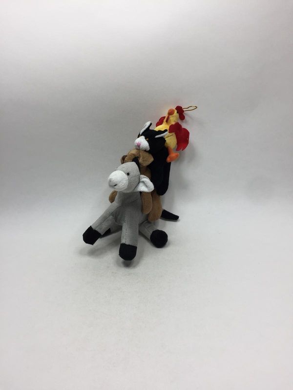 Bremer Stadtmusikanten Esel Hund Katze Huhn Club Plush stehend 30 cm Mega Sammlerstück