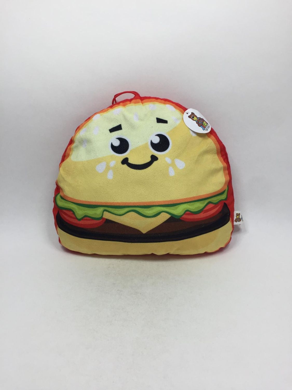 Deko Kissen Hamburger Cheeseburger Jafri Toys stehend 25*30 cm Sammlerstück mit Etikett