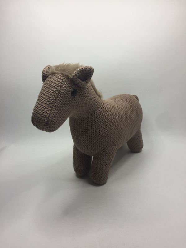 Pferd Knuffel XL stehend 58 cm Rarität