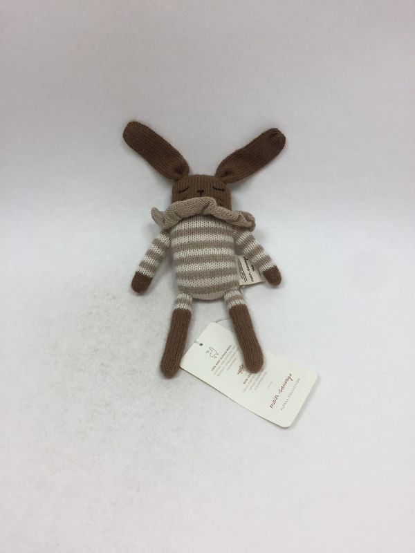 Babyspielzeug Hase Main Sauvage aus Baby Alpaca Wolle stehend 20 cm Neuwertig mit Etikett
