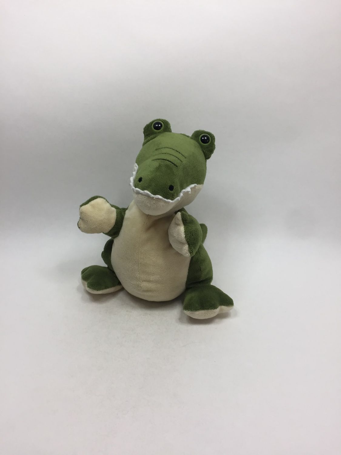 Krokodil Handpuppe Knuffel stehend 28 cm selten
