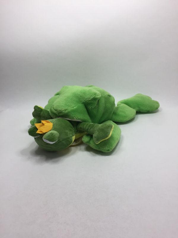 Frosch mit Froschkönig Knuffel liegend 53 cm Mega selten Frosch mit Froschkönig Knuffel liegend 53 cm Mega selten
