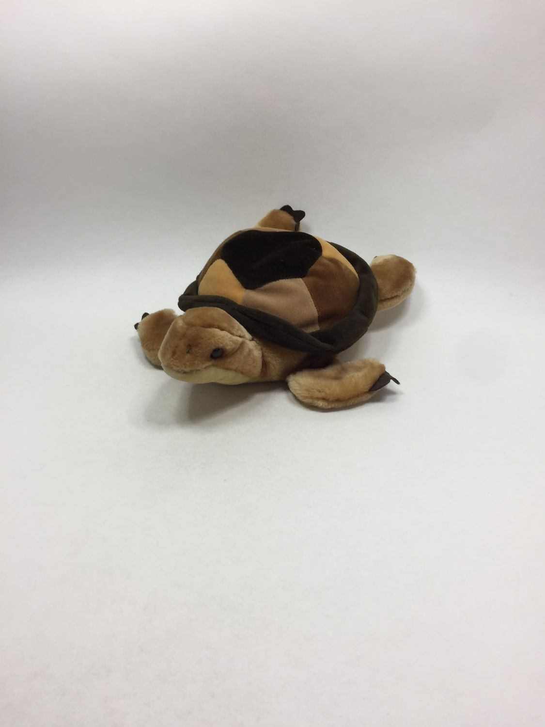 Schildkröte Handpuppe Knuffel liegend 35 cm selten