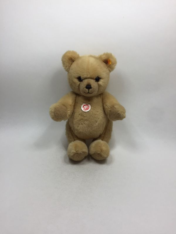 Steiff Teddy Petsy 012280 mit Knopf, Fahne und Brustschild stehend 38 cm Mega Rarität