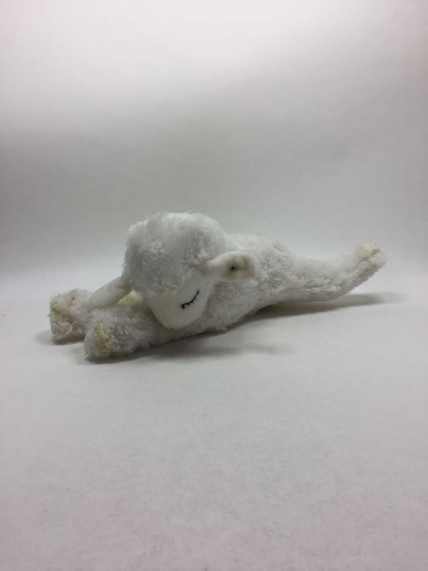 Steiff Lamm Floppy Lamby 5627/28 mit Knopf und Fahne liegend 45 cm Sammlerstück