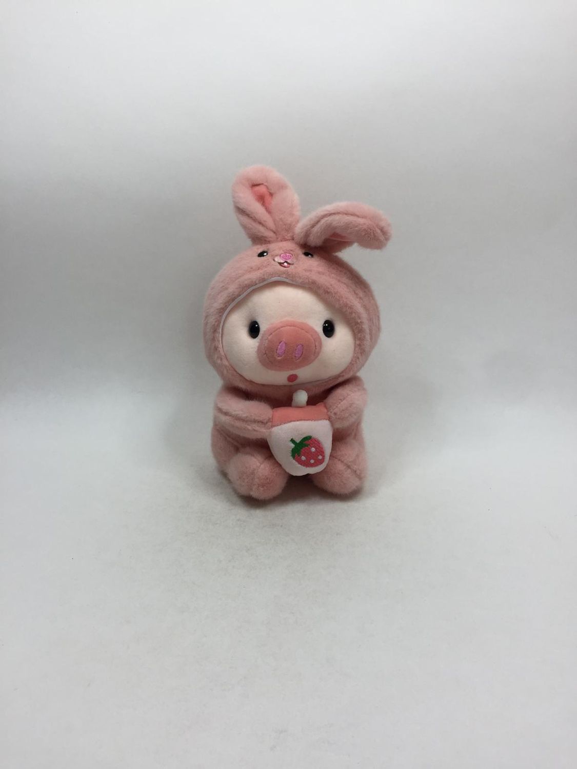 Schwein im Hasenkostüm Knuffel sitzend 25 cm selten