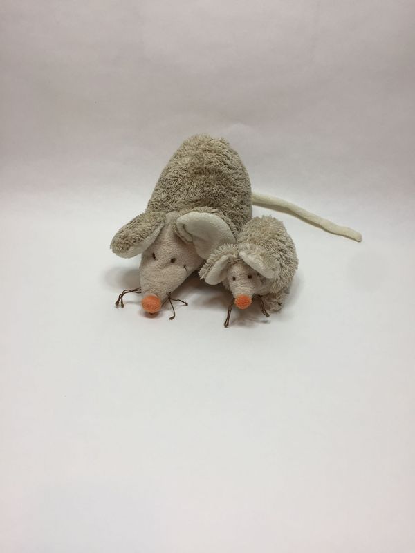 Maus mit Baby Happy Horse liegend 55 cm sehr selten