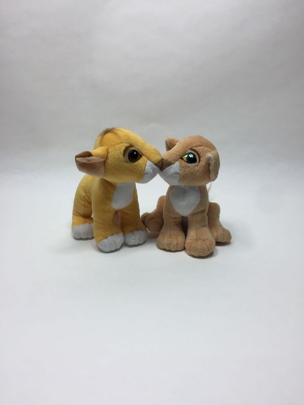 Disney Simba &amp; Nala König Der Löwen mit Magneten Mattel sitzend 20 cm Mega Sammlerstück aus dem Jahr 1993