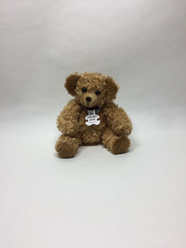 Teddy Handarbeit sitzend 23 cm Unikat
