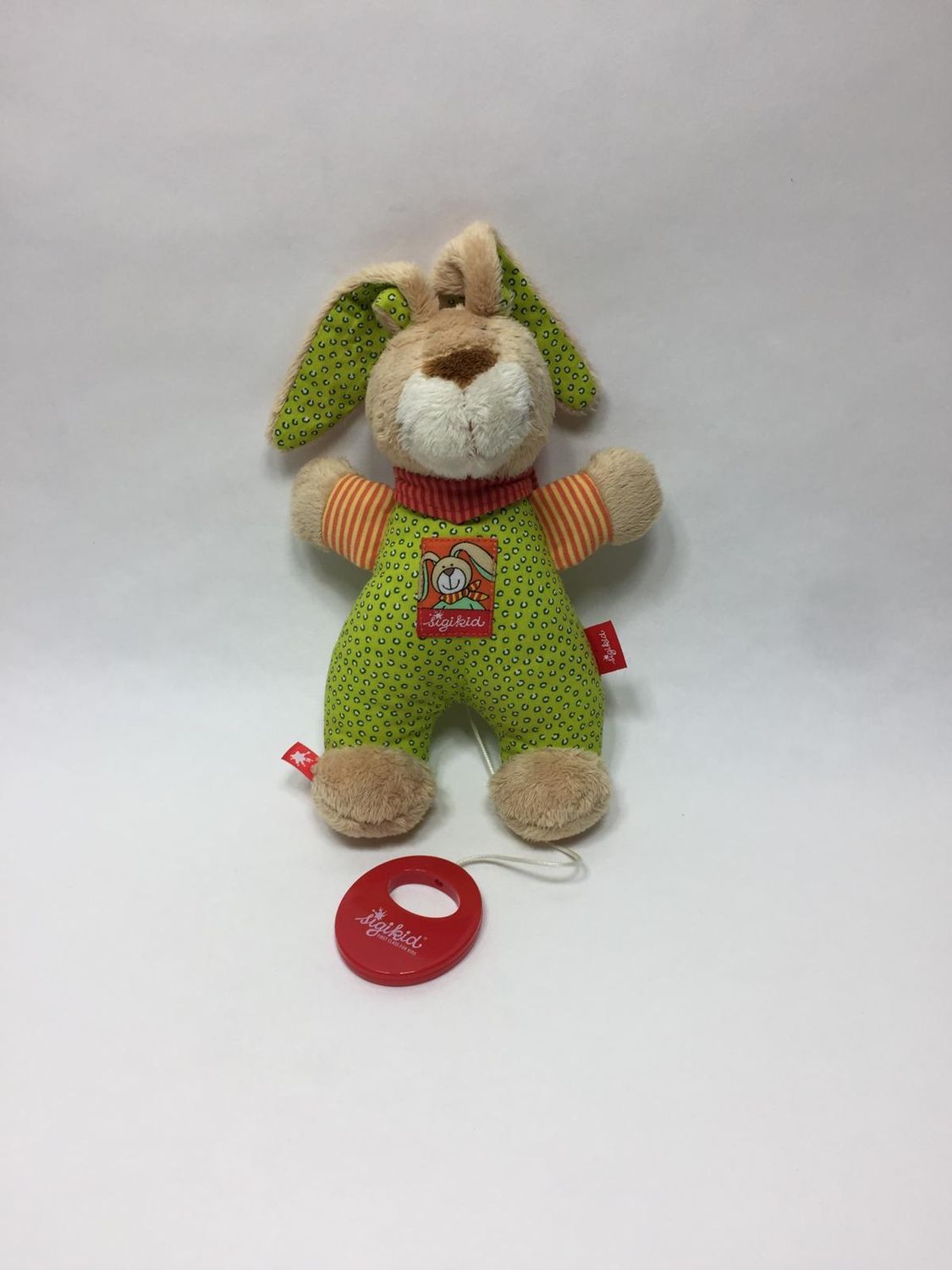 Hase Musikuhr Sigikid "Wombel Bombel" stehend 25 cm Sammlerstück
