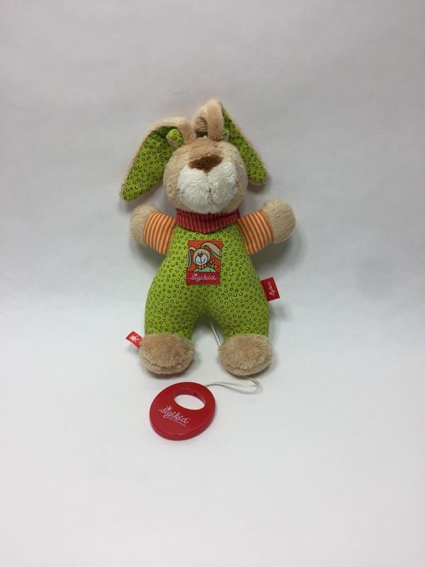Hase Musikuhr Sigikid "Wombel Bombel" stehend 25 cm Sammlerstück