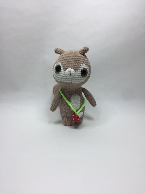 Eichhörnchen Handarbeit Knuffel stehend 33 cm Unikat Eichhörnchen Handarbeit Knuffel stehend 33 cm Unikat