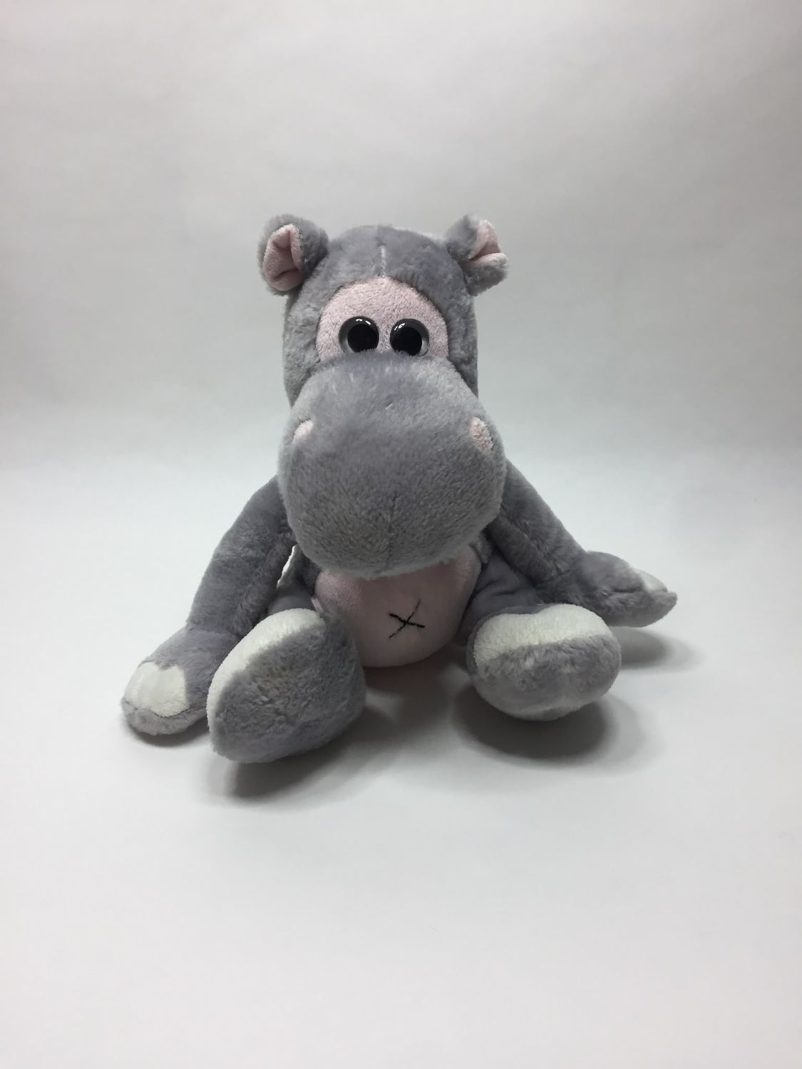 Nilpferd Beluga sitzend 30 cm sehr selten