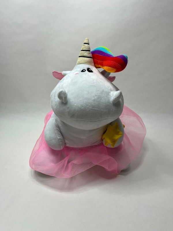 Einhorn Pummeleinhorn XL sitzend 43 cm Mega selten