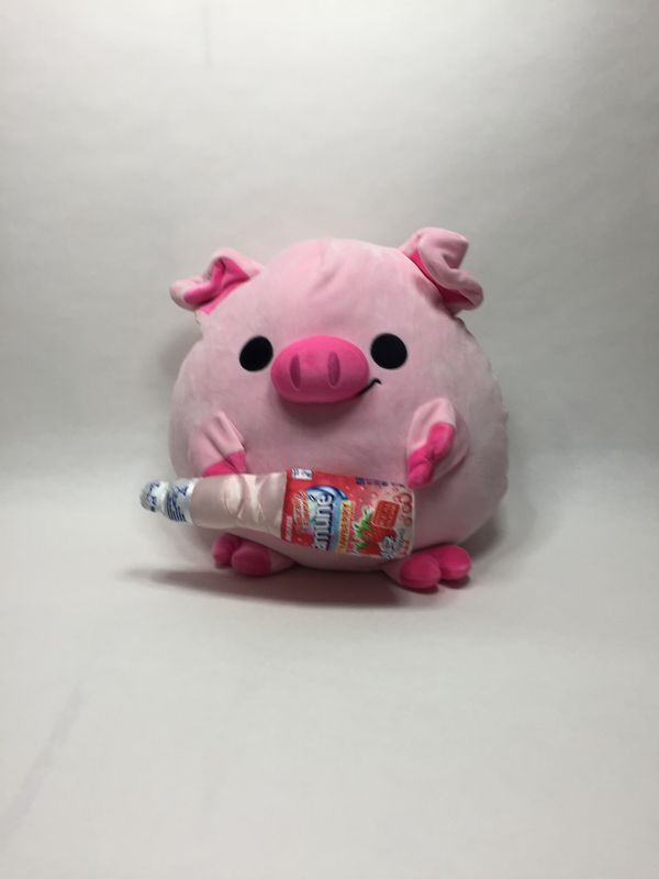 Schwein Snackles Sangaria Erdbeer-Ramune-Flasche Zuru XL "Anna" stehend 45 cm Mega Sammlerstück